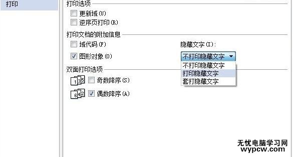 WPS文字打印時怎么隱藏文字