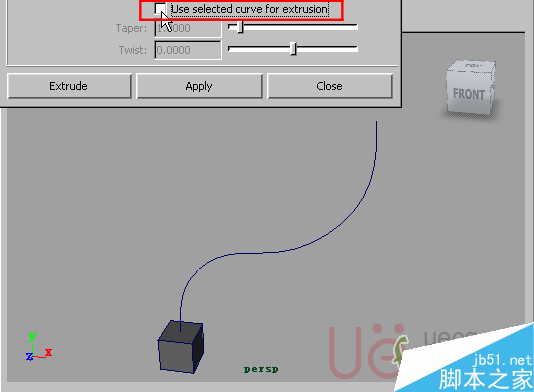 MAYA Polygons建模Edit Mesh命令集詳解解釋 武林網(wǎng) MAYA建模教程5-face-use-selected-curve-for-extrusion.gif