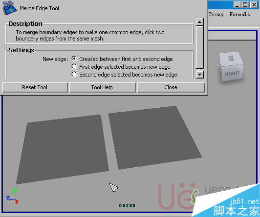 MAYA Polygons建模Edit Mesh命令集詳解解釋 武林網(wǎng) MAYA建模教程47-merge-edge-tool.gif