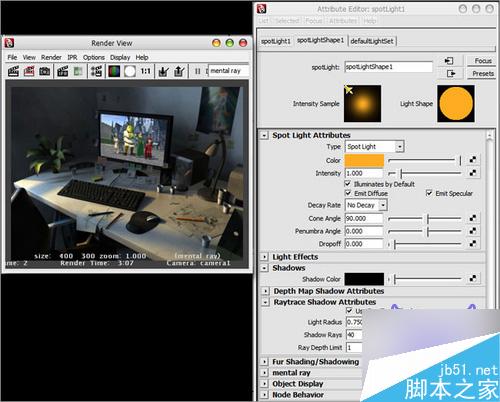 Maya Mentalray渲染逼真辦公桌教程 武林網(wǎng) MAYA材質(zhì)燈光