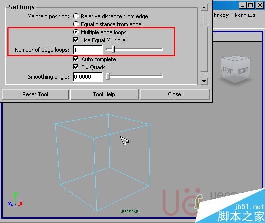 MAYA Polygons建模Edit Mesh命令集詳解解釋 武林網(wǎng) MAYA建模教程29-insent-edge-multiple-edge-loops.gif