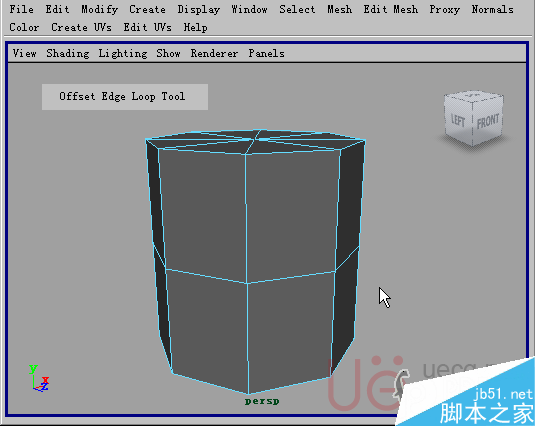 MAYA Polygons建模Edit Mesh命令集詳解解釋 武林網(wǎng) MAYA建模教程30-offset-edge-loop-tool.gif