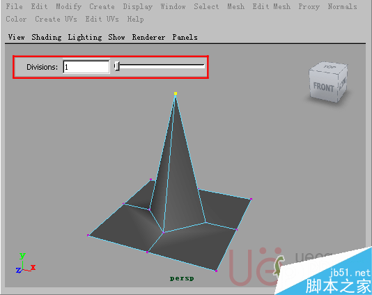 MAYA Polygons建模Edit Mesh命令集詳解解釋 武林網(wǎng) MAYA建模教程13-Extrude-Vertex-Divisions.gif