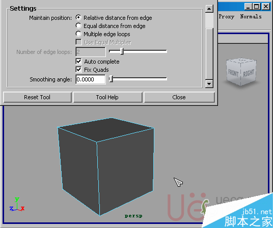 MAYA Polygons建模Edit Mesh命令集詳解解釋 武林網(wǎng) MAYA建模教程28-insent-edge-loop-tool-relative-distance.gif