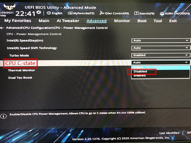如何禁用C-State功能？關閉intel CPU的C-State省電模式方法