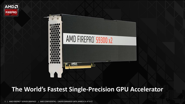 AMD發(fā)布FirePro S9300 X2雙芯專業(yè)顯卡