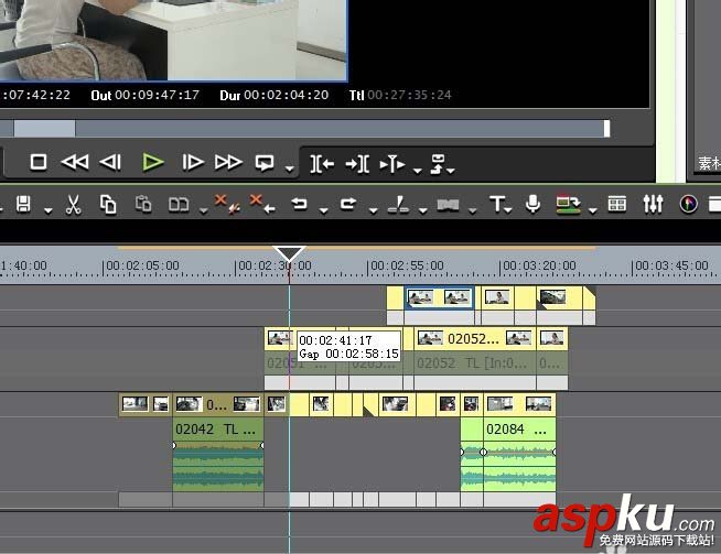 edius時間線上的素材不同軌道怎么一起移動? edius,素材,時間線