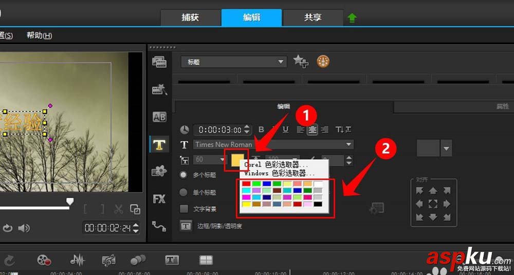會聲會影X9怎么給文字制作特效? 會聲會影,文字