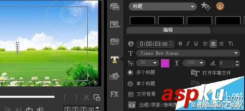 會聲會影,標題特效