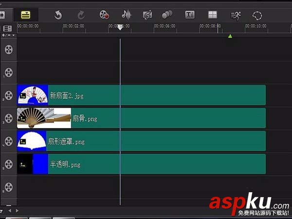 會聲會影X10怎么制作折扇展開的動畫效果? 會聲會影,動畫