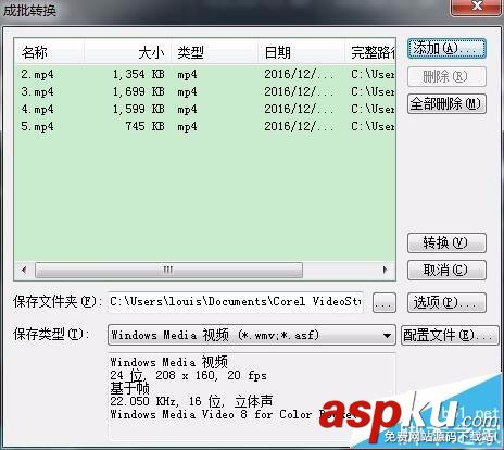 會(huì)聲會(huì)影,視頻,格式