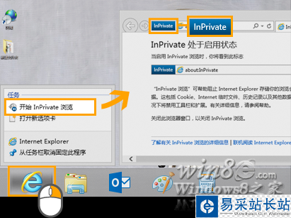 IE10 InPrivate 隱私瀏覽模式的使用