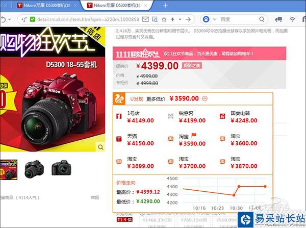 雙11瀏覽器比價功能對比