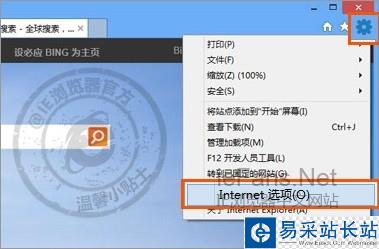打開 Internet 選項