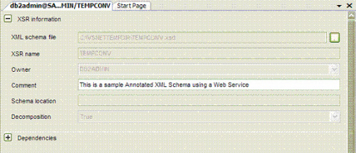 標注 xml 模式的定義