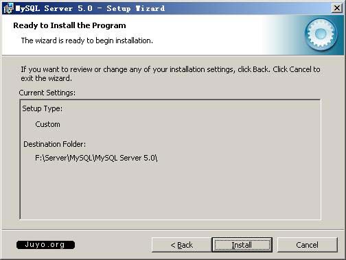 MySQL5安裝圖解六