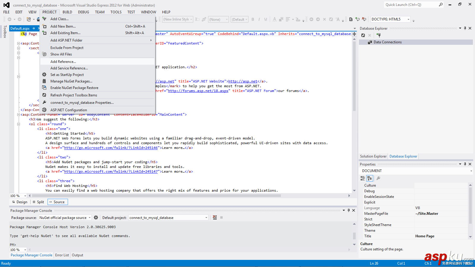 在VB.NET應(yīng)用中使用MySQL的方法