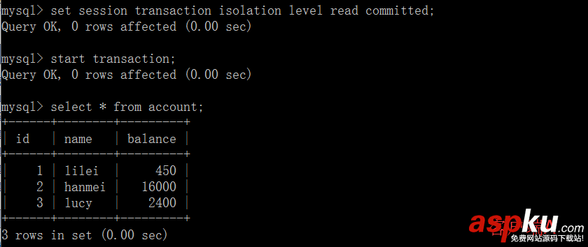 MySQL,事務隔離