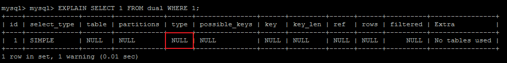MySQL,EXPLAIN,SQL,執(zhí)行計劃