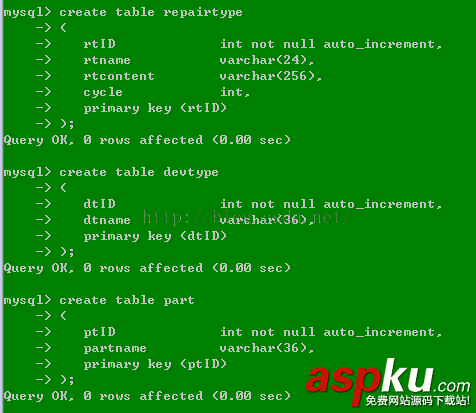 Mysql,設備管理信息系統,數據庫