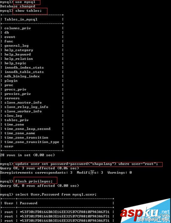 mysql,root密碼