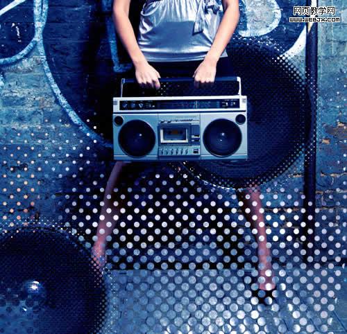 photoshop制作超酷的半調效果美女照片-webjx.com