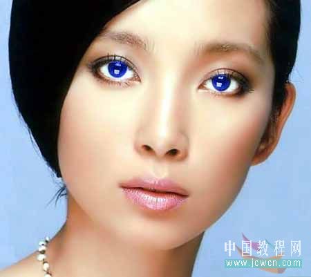 photoshop為美女制作多彩的隱形眼鏡_網頁設計webjx.com轉載