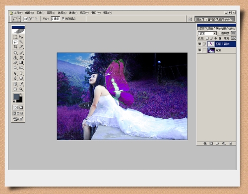 photoshop處理藝術照片風流個性蝴蝶美女_網頁設計webjx.com整理