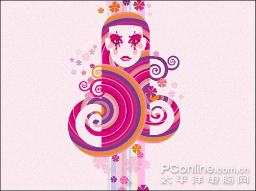 photoshop cs4繪制時尚女性主題視覺