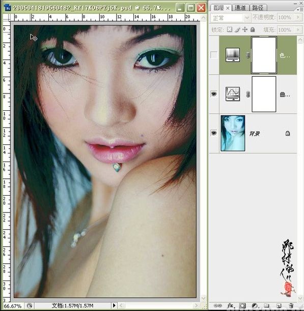 photoshop曲線調(diào)色:偏藍(lán)色照片恢復(fù)正常_webjxcom