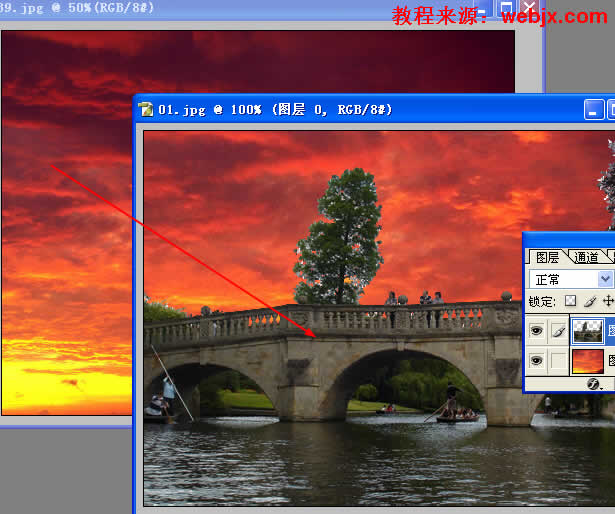 photoshop圖片合成教程：打造夕陽風(fēng)景_網(wǎng)頁設(shè)計(jì)webjx.com原創(chuàng)