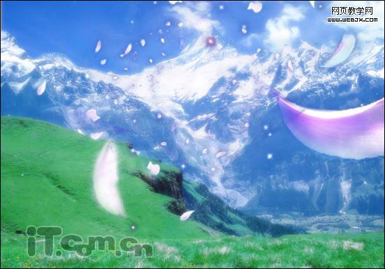 photoshop照片合成教程:夢(mèng)幻雪山-網(wǎng)頁設(shè)計(jì)