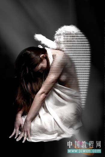 photoshop基本工具配合合成美麗angel