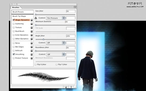 ps合成教程:走進神秘發光之門的男孩-webjx.com