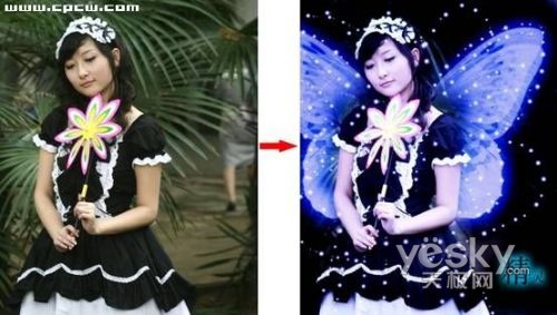 photoshop營造夢幻效果_神秘園中的精靈_網頁設計webjx.com整理轉載