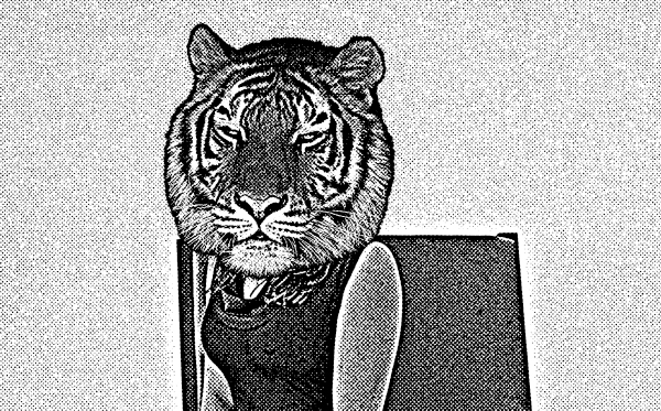 photoshop設計絲網印刷人身虎頭海報_webjx.com