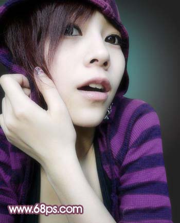 photoshop調制可愛洋紅色調美女照片_webjx.com
