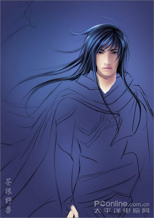 photoshop painter合力打造藍色幻想