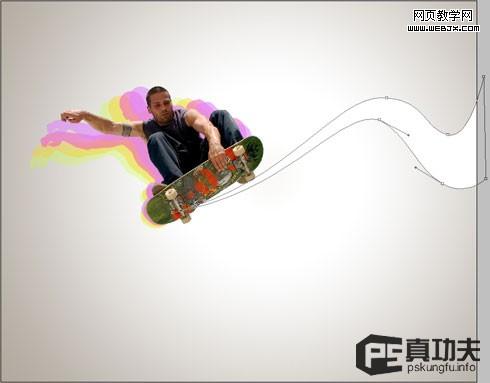 photoshop制作一幅滑板海報