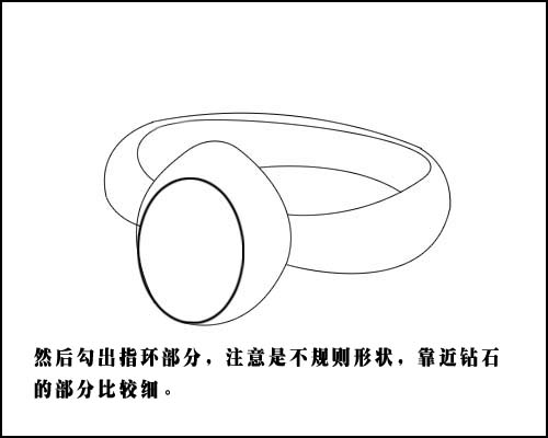 ps教程：手繪鉆石戒指