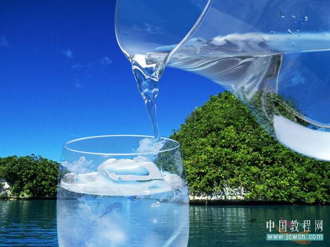 photoshop實(shí)例教程:利用ps的圖層混合選項(xiàng)摳出透明玻璃杯-網(wǎng)頁設(shè)計(jì)