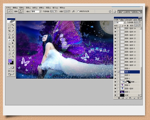 photoshop處理藝術照片風流個性蝴蝶美女_網頁設計webjx.com整理