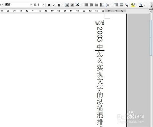 word2003中怎么實(shí)現(xiàn)文字的縱橫混排？