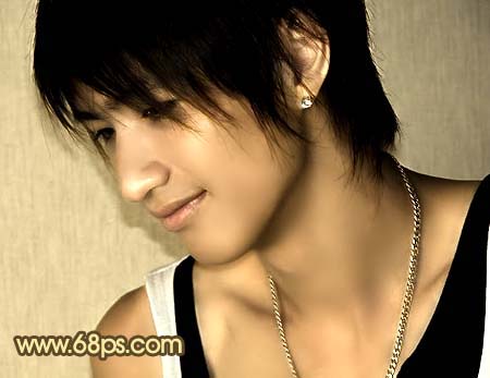 ps調(diào)色教程:暗調(diào)質(zhì)感膚色的帥氣小伙_webjx.com