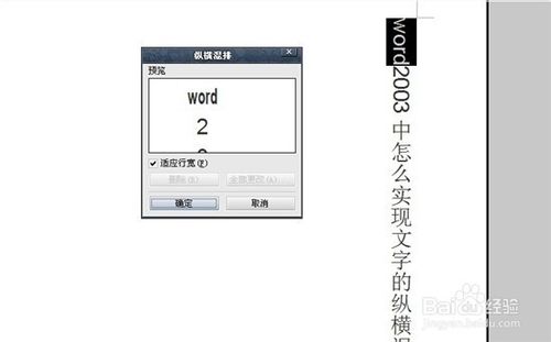 word2003中怎么實(shí)現(xiàn)文字的縱橫混排？