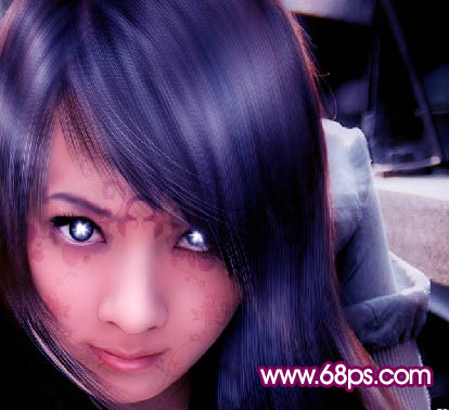 photoshop創意合成:叢林背景另類美女_webjx.com