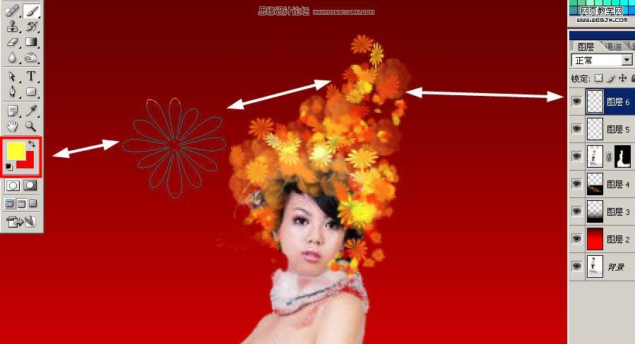 ps照片合成教程:魅彩風(fēng)華美女圖片_網(wǎng)頁設(shè)計