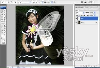 photoshop營造夢幻效果_神秘園中的精靈_網頁設計webjx.com整理轉載