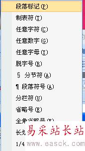選擇“段落標(biāo)記”