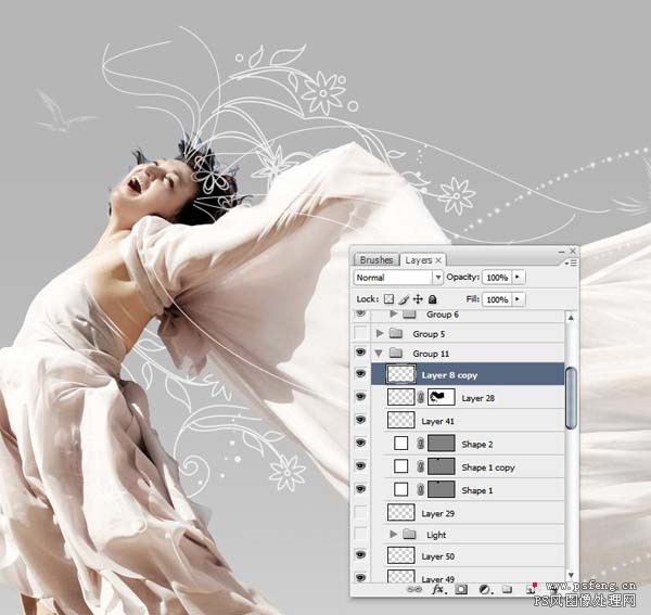 photoshop設計具有現代藝術風味視覺優美廣告